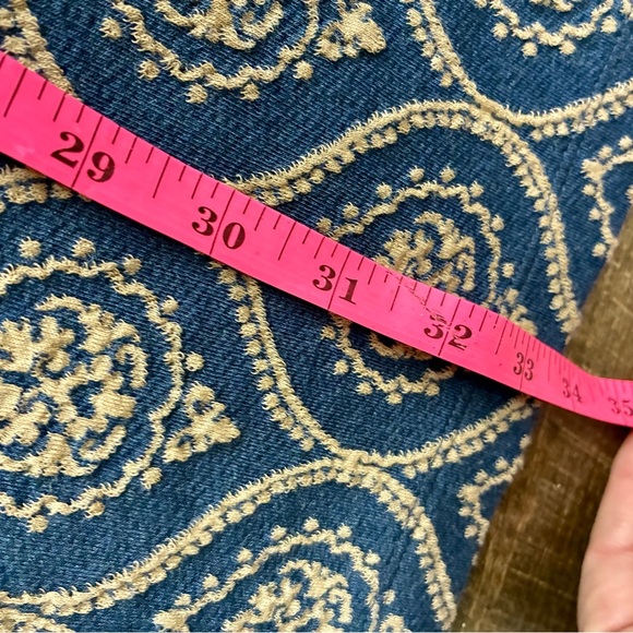 LOFT Medallion Jacquard Shift Dress puff shoulder sleeve comfy cute EUC Sz 6 - Picture 11 of 13